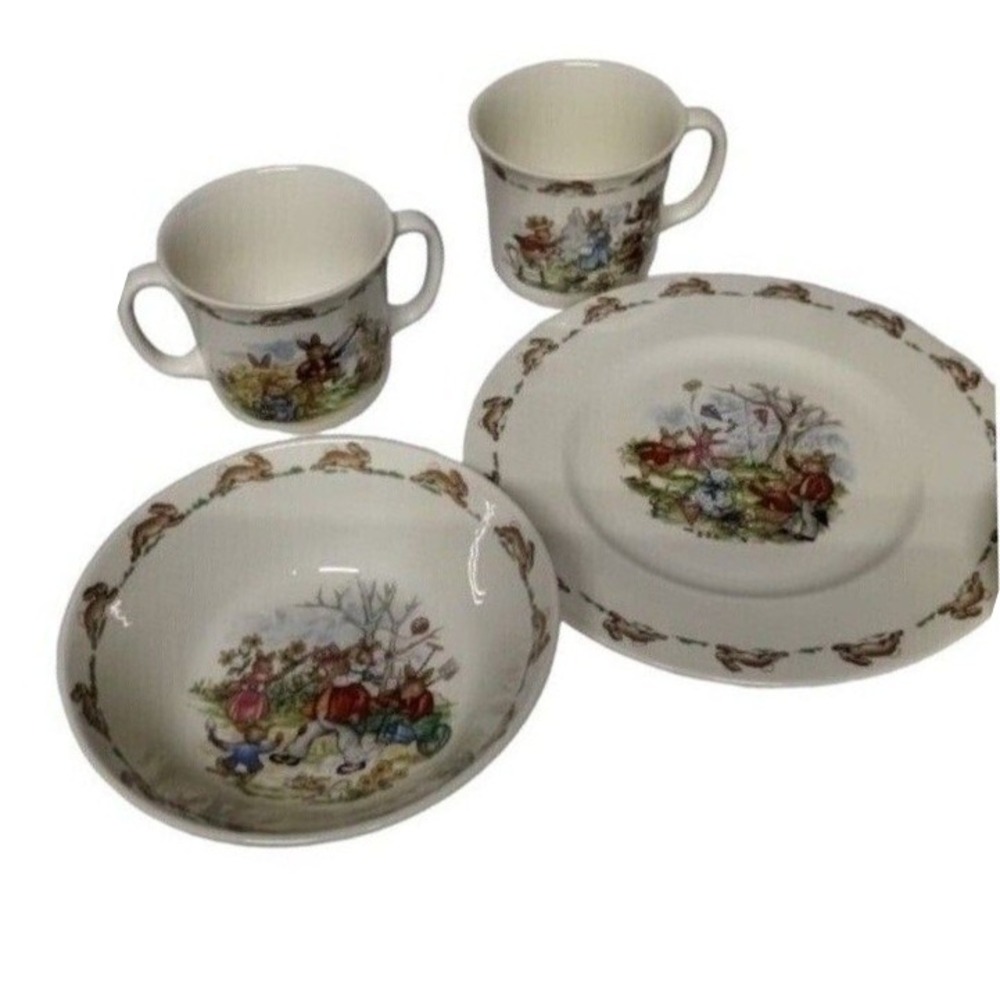 Royal Doulton Bunnykins Dishes Set Plate Bowl Mug‎ Baby Toddler Gift